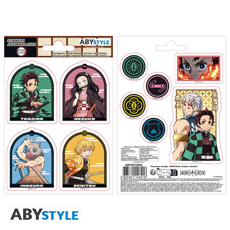 ABYSTYLE DEMON SLAYER - Stickers - 16x11cm/ 2 sheets - Entertainment district - Disponibile in 2/3 giorni lavorativi