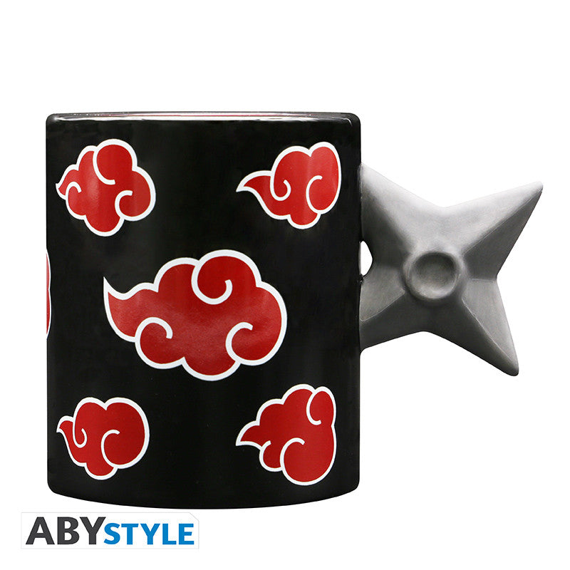 ABYSTYLE NARUTO SHIPPUDEN - Tazza 3D handle: "Shuriken Akatsuki" - Disponibile in 2/3 giorni lavorativi