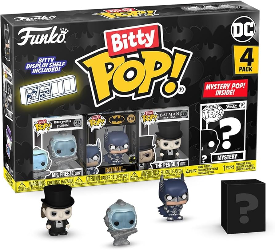 Funko Pop! FUNKO POP Bitty Pop! 4-Pack: Batman 85th - Freeze Vinyl Figures - Disponibile in 2/3 giorni lavorativi