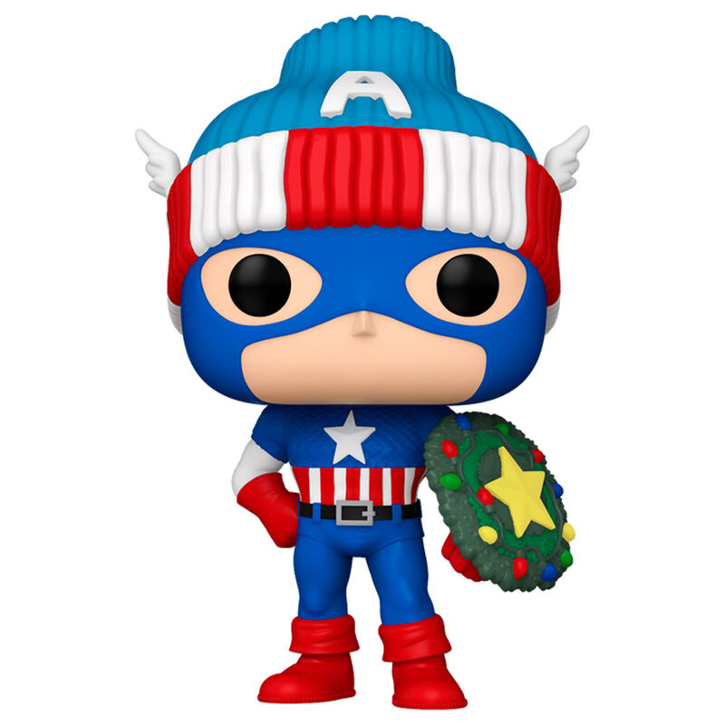 Funko Pop! FUNKO POP Marvel: Holiday S4 Capt. America 9 cm - Disponibile in 2/3 giorni lavorativi