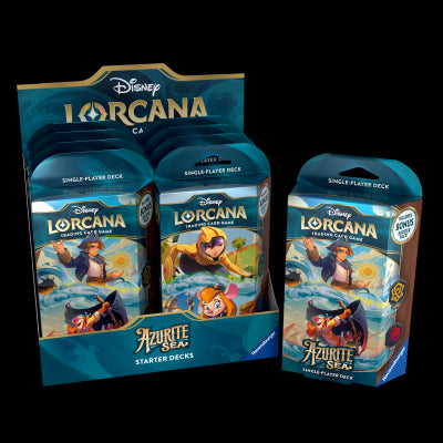 RAVENSBURGER DISNEY: LORCANA - AZURITE SEA STARTER DECK DISPLAY (8 MAZZI) - ENG - Disponibile in 2/3 giorni lavorativi