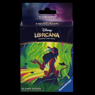 RAVENSBURGER DISNEY: LORCANA - MARE DI AZZURRITE SLEEVE - SCAR - VENGEFUL LION SET 6 - Disponibile in 2/3 giorni lavorativi