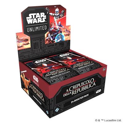 ASMODEE 10535 - STAR WARS UNLIMITED - CREPUSCOLO DELLA REPUBBLICA: BOOSTER IT - DISPLAY 24 BUSTE (ITA) - Disponibile in 2/3 giorni lavorativi