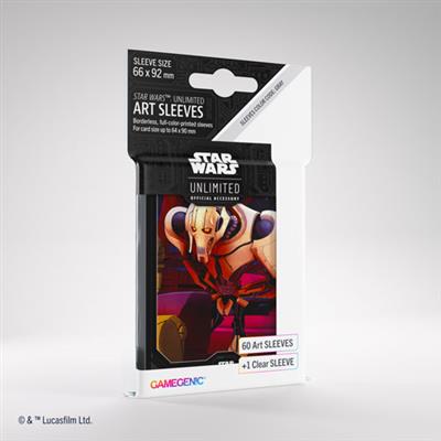 ASMODEE 6849 - STAR WARS UNLIMITED - CREPUSCOLO DELLA REPUBBLICA: ART SLEEVES GENERAL GRIEVOUS - Disponibile in 2/3 giorni lavorativi