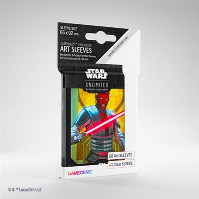 ASMODEE 6851 - STAR WARS UNLIMITED - CREPUSCOLO DELLA REPUBBLICA: ART SLEEVES DARTH MAUL - Disponibile in 2/3 giorni lavorativi