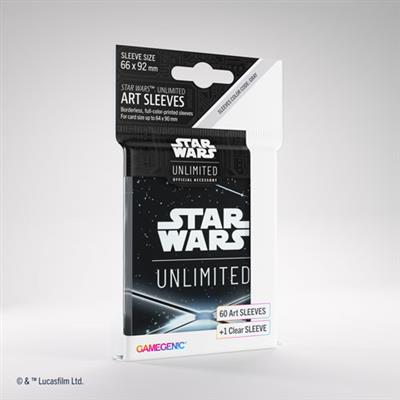 ASMODEE 6853 - STAR WARS UNLIMITED - CREPUSCOLO DELLA REPUBBLICA: ART SLEEVES CARD BACK BLACK - Disponibile in 2/3 giorni lavorativi