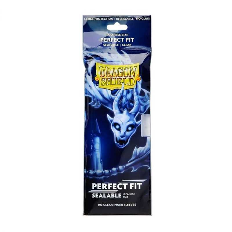 DRAGON SHIELD Perfect Fit Small Sealable Sleeves - Clear 'Yama' (100 Sleeves) - Disponibile in 2/3 giorni lavorativi