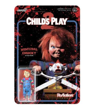 Action figure / Statue 102405 - Child's play reaction figures wave 2 homicidal chucky (blood splatter) - Disponibile in 2/3 giorni lavorativi