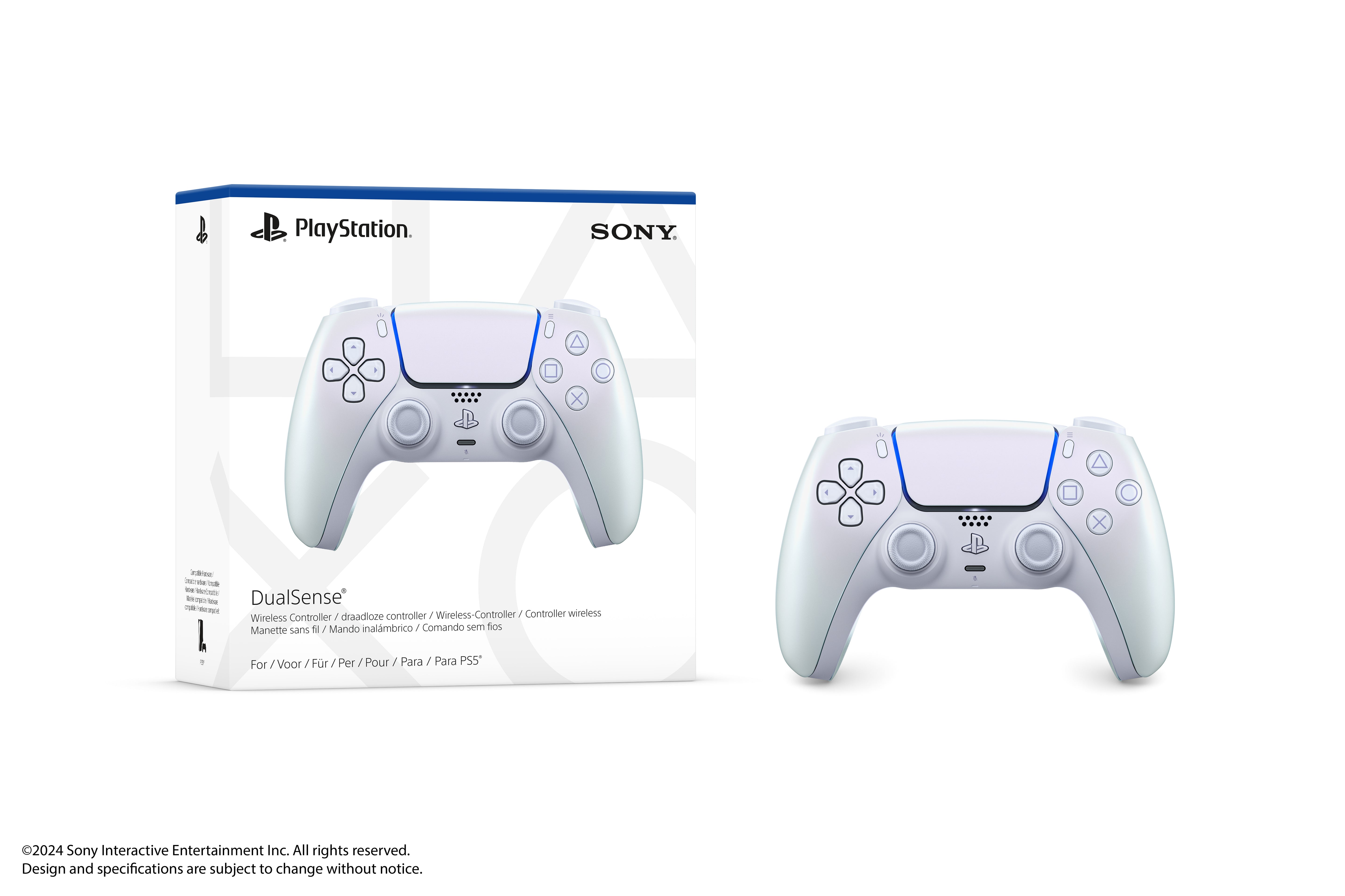 PS5 SONY PlayStation 5 Controller Wireless DualSense CHROMA PEARL Accessori - Disponibile in 2/3 giorni lavorativi