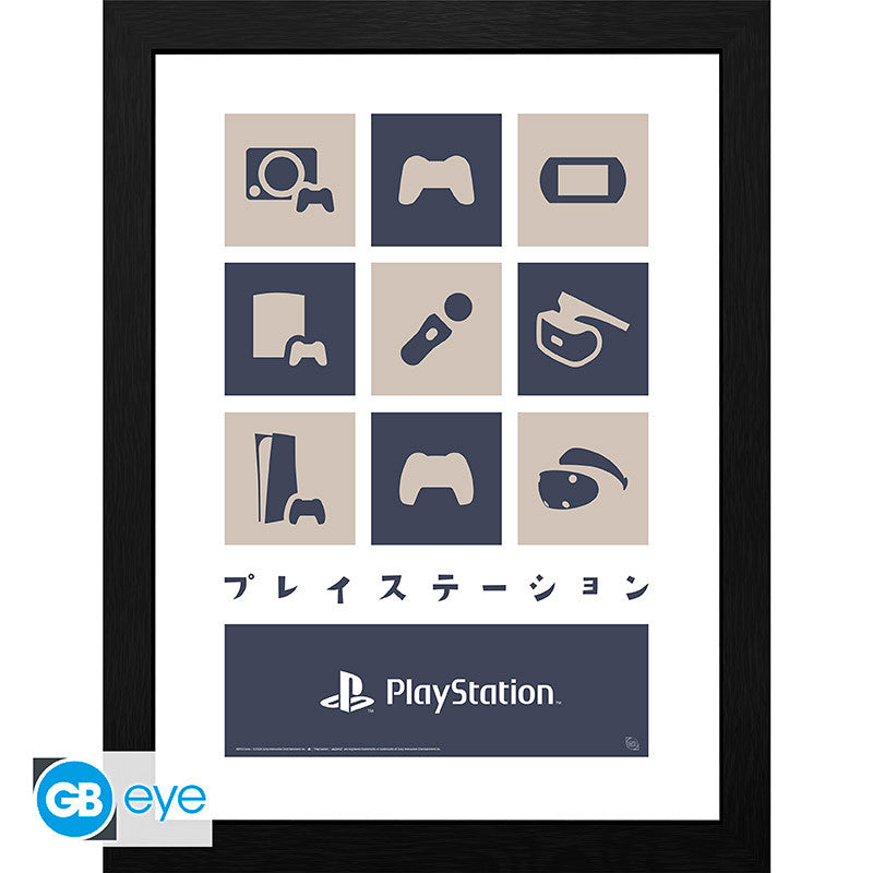 ABYSTYLE PLAYSTATION - Poster incorniciato: "Hardware" (30x40) - Disponibile in 2/3 giorni lavorativi