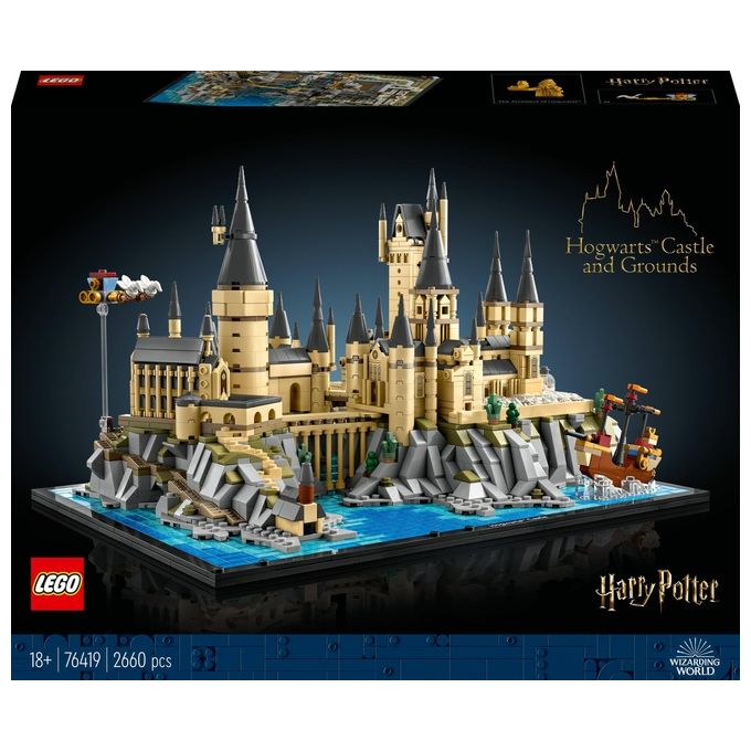 LEGO Harry Potter 76419 Castello e Parco di Hogwarts, Grande Set con Torre dell'Astronomia, Sala Grande e Camera dei Segreti - Disponibile in 3-4 giorni lavorativi