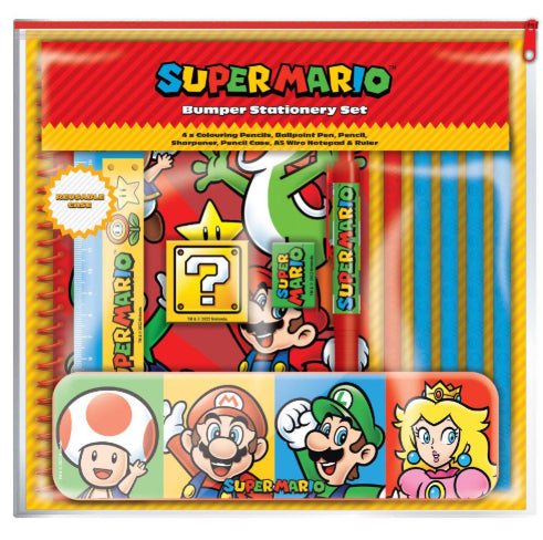 PYRAMID SUPER MARIO (CORE COLOUR BLOCK) BUMPER STATIONERY SET - Disponibile in 2/3 giorni lavorativi