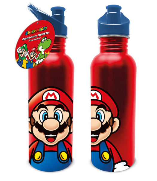 PYRAMID SUPER MARIO (MARIO) METAL CANTEEN DRINKS BOTTLE - Disponibile in 2/3 giorni lavorativi