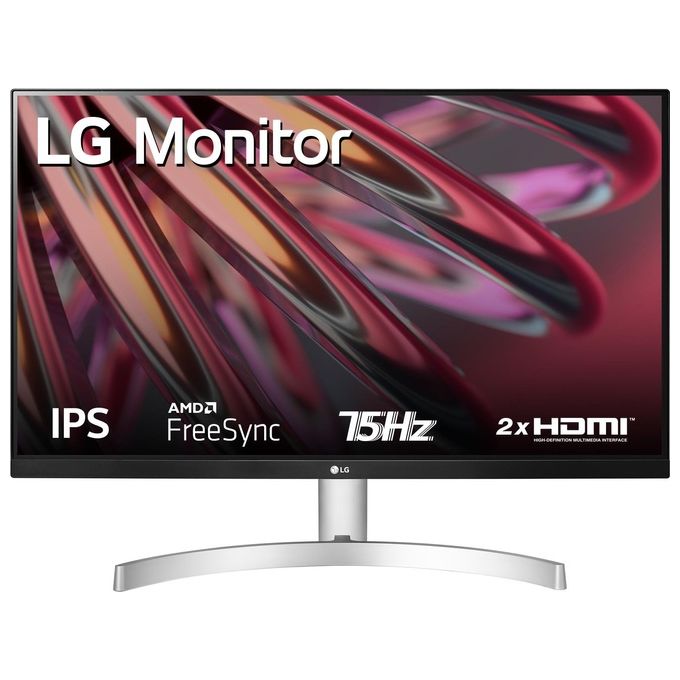 LG Monitor 24'' LED IPS 24MK600M-W 1920 x 1080 Full HD LED IPS, 1920x1080, 5ms, AMD FreeSync 75Hz, Multitasking, VGA, HDMI, Borderless, Flicker Safe, - Disponibile in 3-4 giorni lavorativi