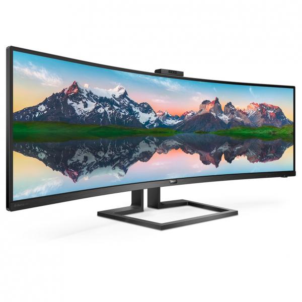 Monitor Nuovo MONITOR PHILIPS LED 49"Wide CURVED 499P9H/00 5120x1440 5ms 80.000.000:1 2x5W MM WEBCAM Reg.inH 2HDMI DP USB-C GAMING - Disponibile in 3-4 giorni lavorativi