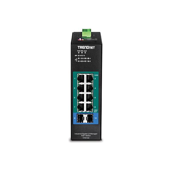 Trendnet TI-PG102I switch di rete Gestito L2 Gigabit Ethernet (10/100/1000) Nero Supporto Power over Ethernet (PoE) - Disponibile in 6-7 giorni lavorativi