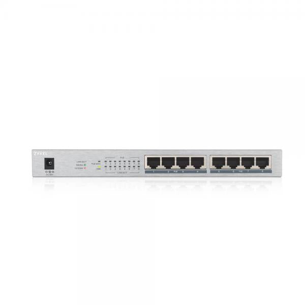 SWITCH ZYXEL GS1008HP - Switch Unmanaged, 8 porte Gigabit (8 porte PoE, erogazione fino a 60W), Chassis metallo, Desktop - Disponibile in 3-4 giorni lavorativi