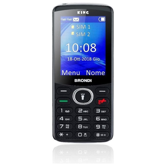 Brondi King Telefono Cellulare Nero - Disponibile in 3-4 giorni lavorativi