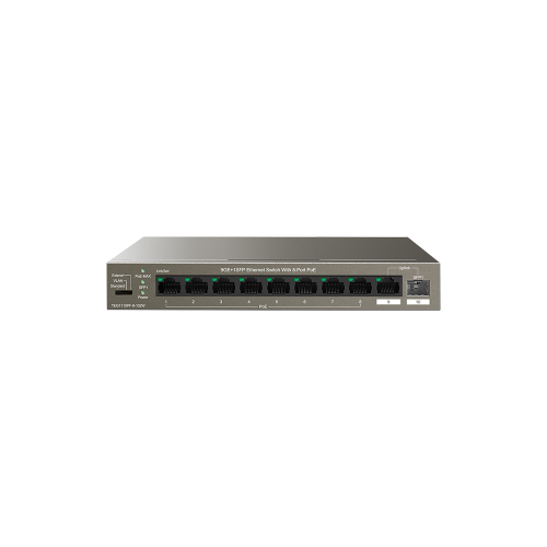 Tenda Switch Ethernet 9 porte GE+1SFP con 8-Port PoE 102w - Disponibile in 3-4 giorni lavorativi