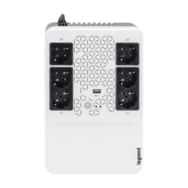 UPS LEGRAND 600VA monofase KEOR MULTIPLUG con prese standard tedesco autonomia fino a 15 minuti - LG-310081 - Disponibile in 3-4 giorni lavorativi