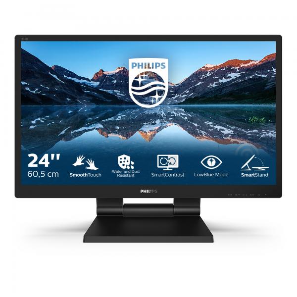 Monitor Nuovo MONITOR PHILIPS TOUCH LED 23.8" Wide 242B9T/00 IPS 1920x1080 5ms 250cd/mq 1000:1(50.000.000:1)2x2WMM Reg.inH VGA DVI HDMI DP USB - Disponibile in 3-4 giorni lavorativi