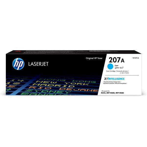 TONER HP W2211AN.207A Ciano 1.250PP X LASERJET M255DW M283FDN M283FDW M282NW - Disponibile in 3-4 giorni lavorativi