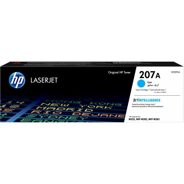 TONER HP W2211AN.207A Ciano 1.250PP X LASERJET M255DW M283FDN M283FDW M282NW - Disponibile in 3-4 giorni lavorativi