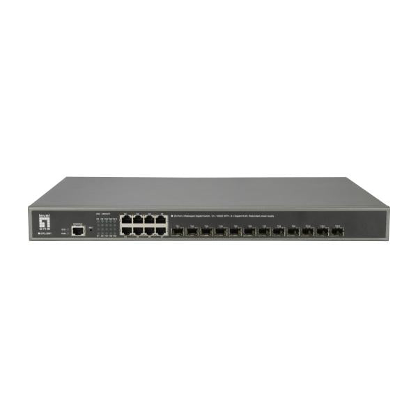 LevelOne GTL-2091 Gestito L3 Gigabit Ethernet (10/100/1000) Grigio - Disponibile in 6-7 giorni lavorativi