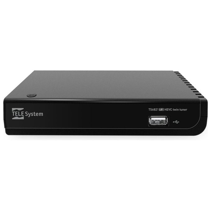 Telesystem Decoder con Doppio Tuner Digitale Terrestre Hd H.265 Videoregistratore e Media Player - Disponibile in 3-4 giorni lavorativi