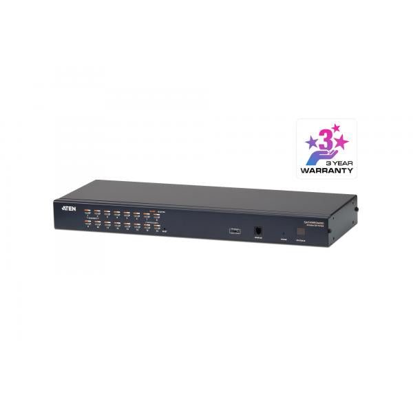 Aten Switch KVM Cat 5 multi-interfaccia (DisplayPort, HDMI, DVI, VGA) a 16 porte - Disponibile in 6-7 giorni lavorativi