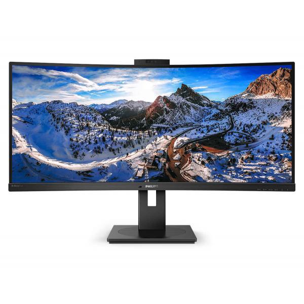 Monitor Nuovo MONITOR PHILIPS LED 34" 21:9 CURVED 346P1CRH/00 3440x1440 4ms 500cd/m 80.000.000:1 2x3W MM Pivot Webcam HDMI DP USB-C - Disponibile in 3-4 giorni lavorativi