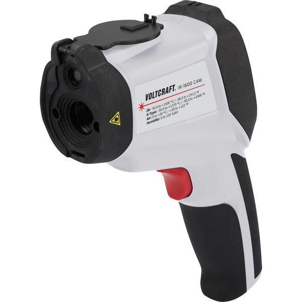 VOLTCRAFT IR-1600 CAM Termometro da ambiente a infrarossi Nero Fronte Pulsanti - Disponibile in 6-7 giorni lavorativi