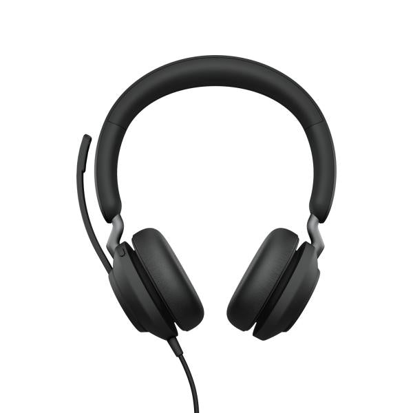 Jabra Evolve2 40, MS Stereo Auricolare Cablato A Padiglione Ufficio USB tipo-C Nero - Disponibile in 6-7 giorni lavorativi