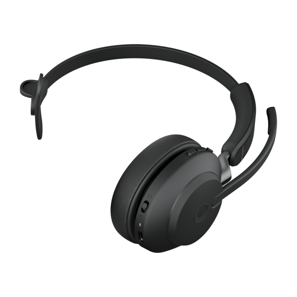 Jabra Evolve2 65, MS Mono Auricolare Wireless A Padiglione Ufficio USB tipo A Bluetooth Nero - Disponibile in 6-7 giorni lavorativi