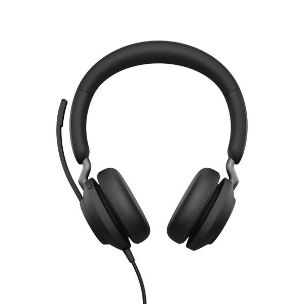 Jabra Evolve2 40, MS Stereo Auricolare Cablato A Padiglione Ufficio USB tipo A Nero - Disponibile in 6-7 giorni lavorativi