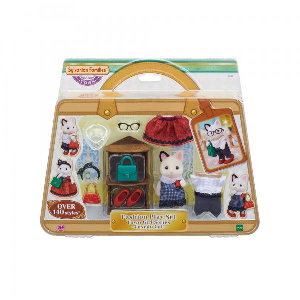 FAMIGLIE SYLVANIAN 5462 La valigia alla moda e la sorella maggiore Gatto bicolore - Disponibile in 3-4 giorni lavorativi