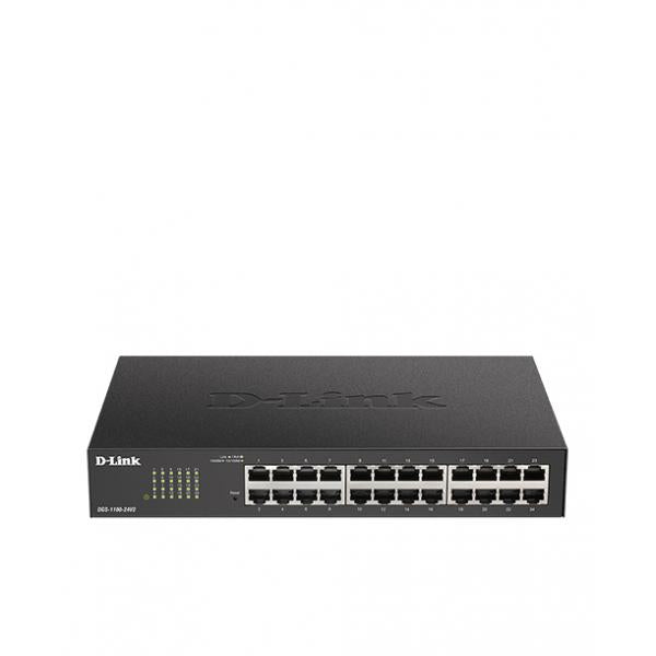 D-LINK DGS-1100-24V2 SWITCH 24 PORTE GESTITO POE GIGABIT ETHERNET (10/100/1000) NERO 1U - Disponibile in 3-4 giorni lavorativi