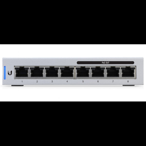 UniFi UBIQUITI Switch US-8-60W 8 porte LAN GIGABIT di cui 4 Porte Lan PoE Budget 60W L2 - Disponibile in 3-4 giorni lavorativi