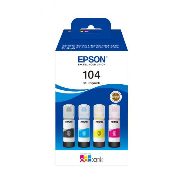 Multipack 4 colori EcoTank 104 - Disponibile in 3-4 giorni lavorativi