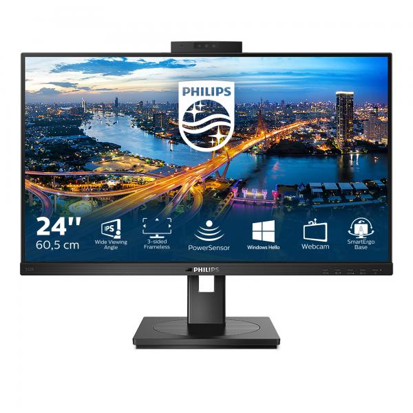 Monitor Led Nuovo PHILIPS MONITOR 23,8 LED IPS 16:9 FHD 4MS 250 CDM VGA/DVI/DP/HDMI WEBCAM PIVOT MULTIMEDIALE - Disponibile in 3-4 giorni lavorativi