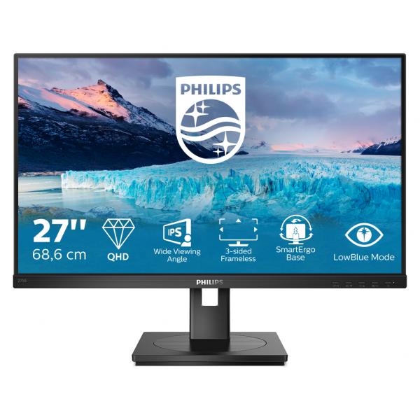 Monitor Nuovo MONITOR PHILIPS LED 27"Wide 275S1AE/00 IPS 2560x1440 4ms 300cd/mq 1.000:1 2x2W MM VGA HDMI DP - Disponibile in 3-4 giorni lavorativi