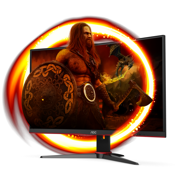 Monitor Gaming MONITOR AOC 27" VA HDMI DP GAMING DP 240HZ 0,5MS CURVED C27G2ZE/BK - Disponibile in 3-4 giorni lavorativi