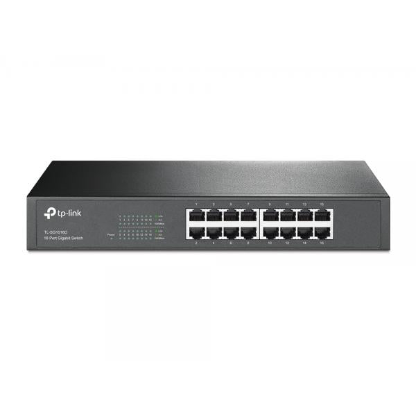 SWITCH TP-LINK TL-SG1016D 16P LAN GIGABIT DESKTOP/RACKMOUNT 10/100/1000Mbps RJ45 CASE ACCIAIO - Disponibile in 3-4 giorni lavorativi