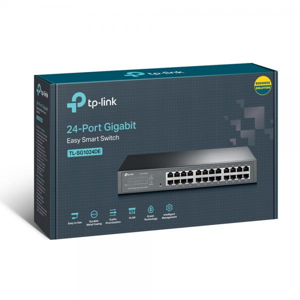 SWITCH TP-LINK TL-SG1024DE 24P EASY SMART GIGABIT DESKTOP 10/100/1000Mbps RJ45 - Disponibile in 3-4 giorni lavorativi