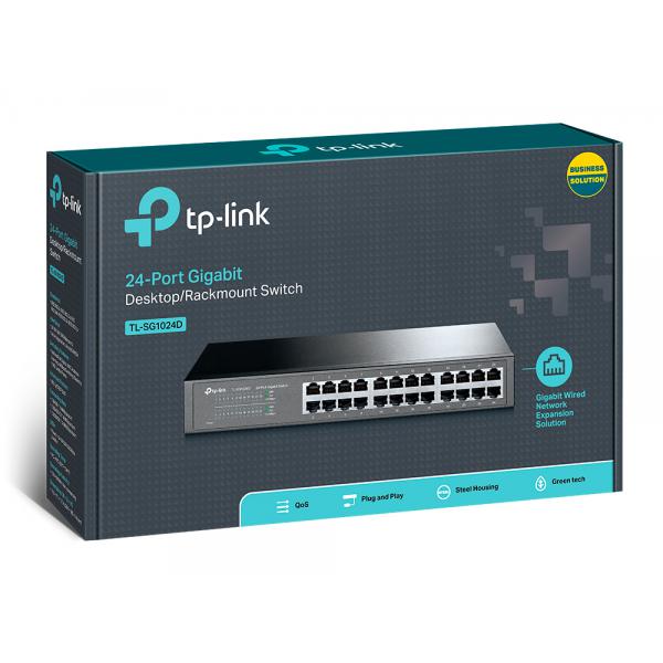 SWITCH TP-LINK 24 PORTE GIGABIT IN ACCIAIO TL-SG1024D - Disponibile in 3-4 giorni lavorativi