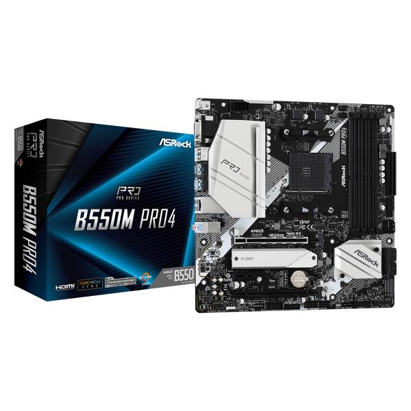 Scheda Madre ASRock B550M Pro4 AMD B550 AMD AM4 - Disponibile in 3-4 giorni lavorativi