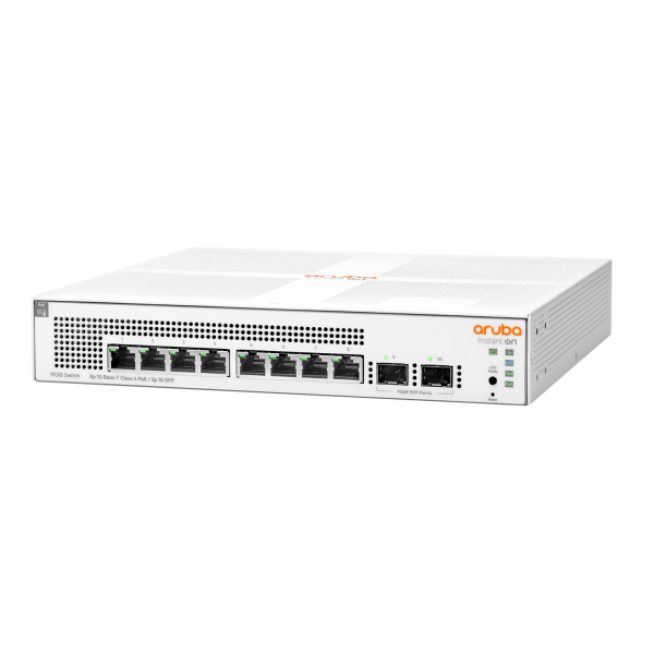 HPE Networking Instant On Switch Series 1930 8G MANAGED 8XRJ45 10/100/1000 POE 124W + 2SFP 1GBE GARANZIA A VITA - JL681A - Disponibile in 3-4 giorni lavorativi