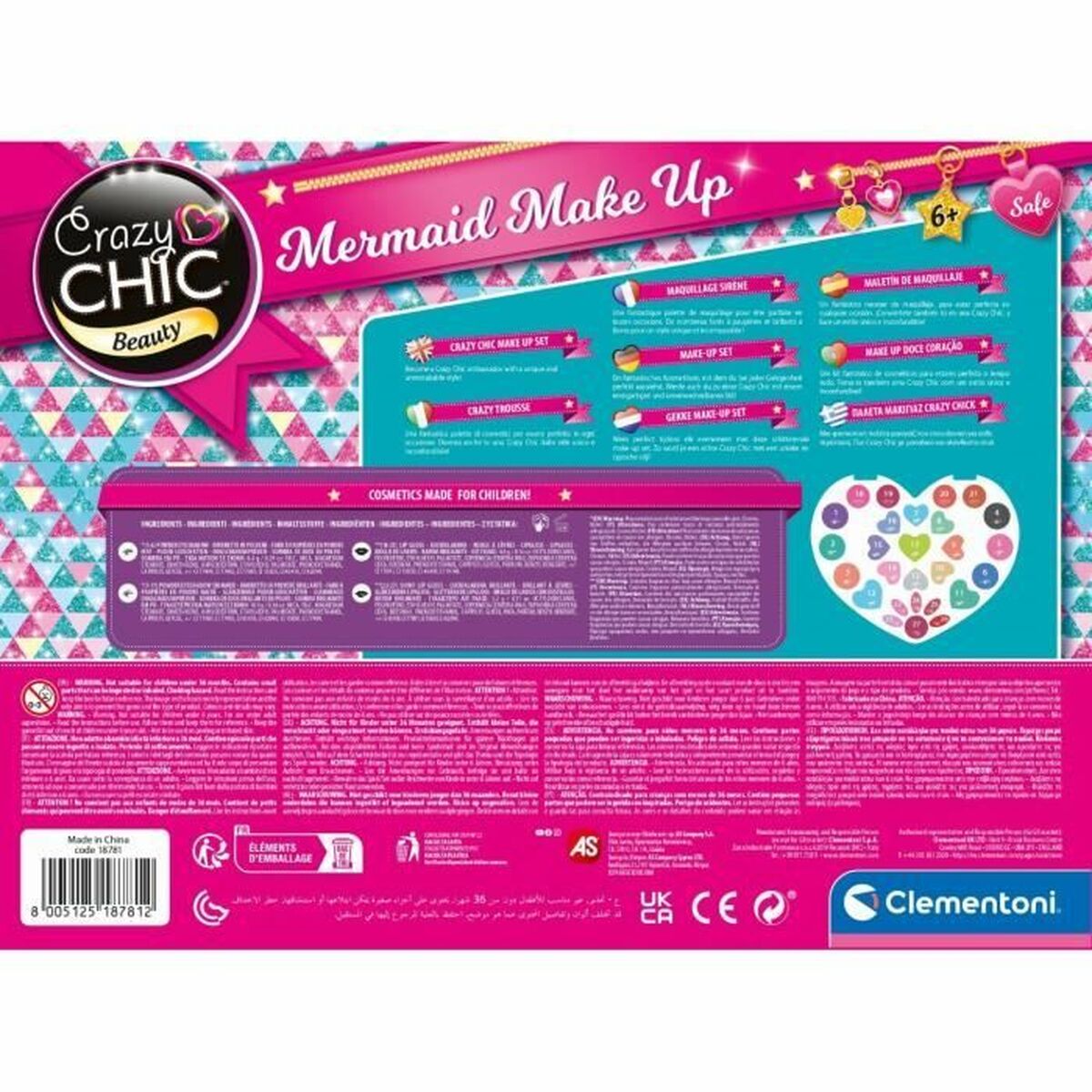 Set di Trucchi per Bambini Clementoni Crazy Chic Beauty Mermaid Make up - Disponibile in 3-4 giorni lavorativi