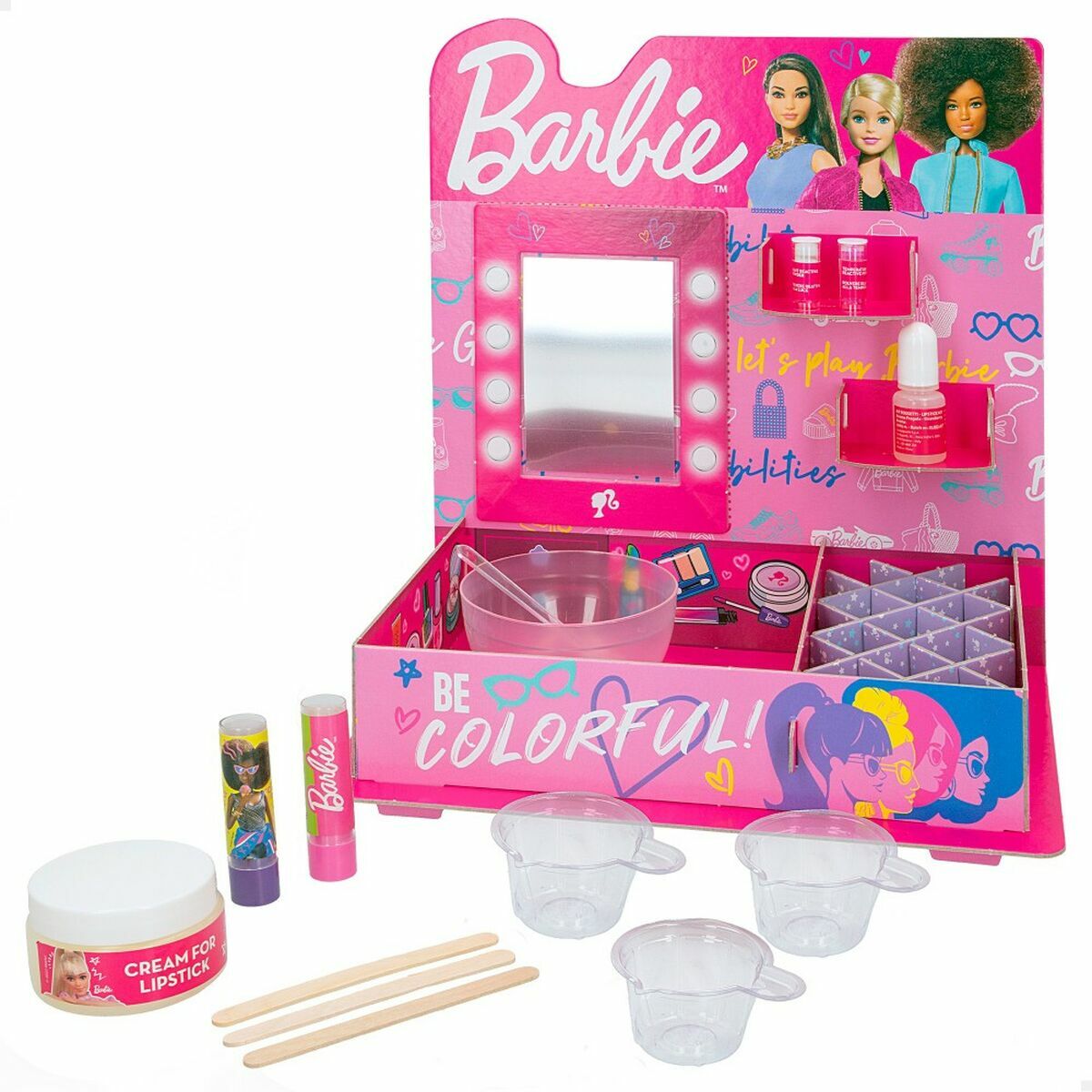 Kit per creare il Trucco Lisciani Giochi Barbie 15 Pezzi Rossetti - Disponibile in 3-4 giorni lavorativi