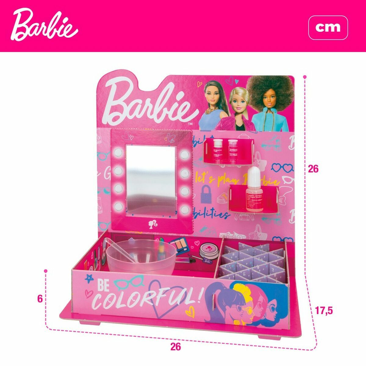 Kit per creare il Trucco Lisciani Giochi Barbie 15 Pezzi Rossetti - Disponibile in 3-4 giorni lavorativi